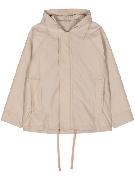 Lange jacke mit kapuze Sunnei beige