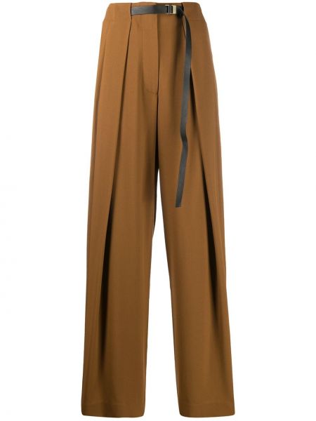Pantalones de cintura alta The Row marrón