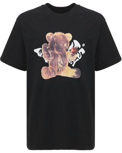 Хлопковая рваная футболка с медведем Sunday Off Club