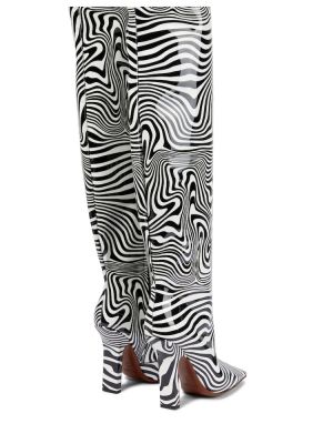 Cizme de cauciuc cu imagine cu model zebră Vetements negru