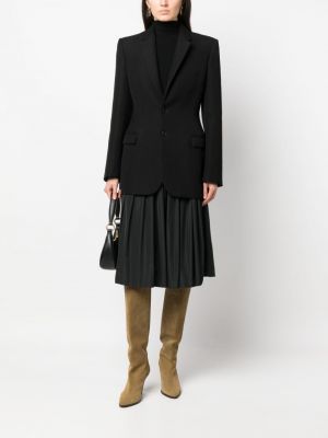 Plisuotas midi sijonas Ralph Lauren Collection juoda