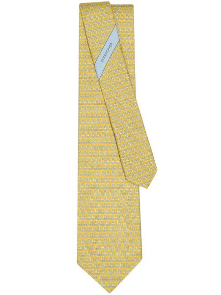 Μεταξωτή γραβάτα με σχέδιο Ferragamo