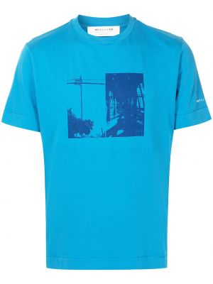Памучна тениска с принт 1017 Alyx 9sm синьо