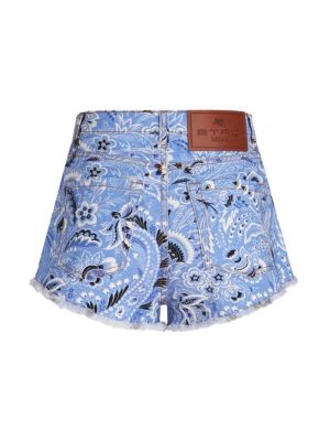 Pantalones cortos vaqueros con tacón Etro azul