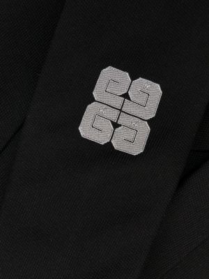Jedwabny haftowany krawat Givenchy czarny