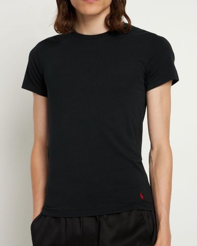 Džerzej košeľa s krátkymi rukávmi Polo Ralph Lauren čierna