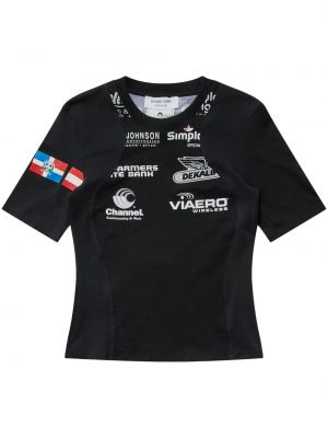 Bavlnené tričko s potlačou Marine Serre čierna
