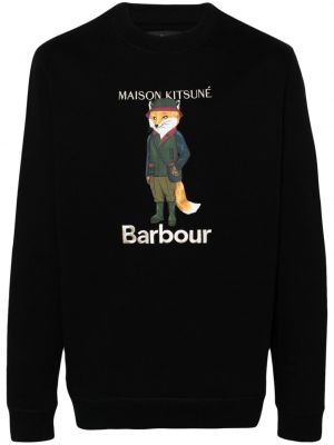 Medvilninis džemperis Barbour juoda