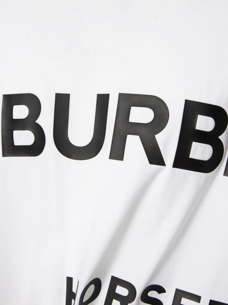 Pamut póló Burberry fehér