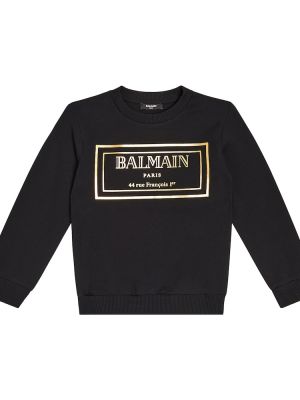 Jersey puuvilla huppari pojille Balmain Kids musta