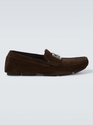 Pantofi loafer din piele de căprioară Dolce&gabbana maro