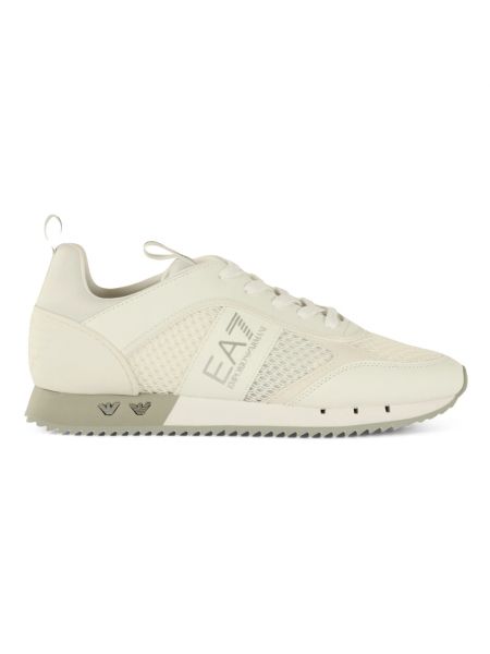 Sneakersy ze skóry ekologicznej Emporio Armani Ea7 białe
