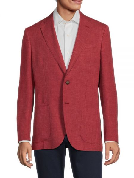 Шерстяное пальто Luciano Barbera красное