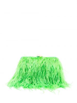 Listová kabelka s perím Serpui zelená