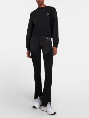 Βαμβακερός αθλητικό φούτερ από ζέρσεϋ Adidas By Stella Mccartney μαύρο