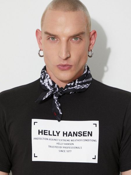 Pamučna majica Helly Hansen crna