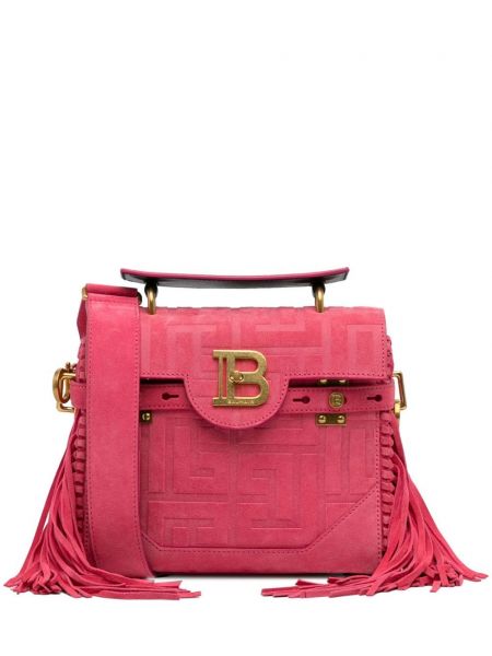 Τσάντα σουέτ Balmain Pre-owned ροζ