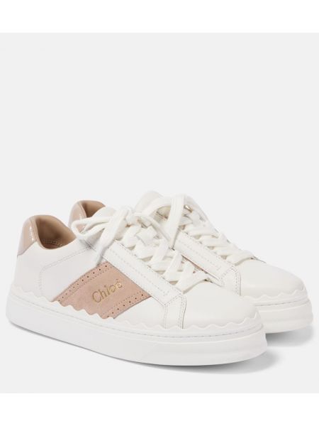 Deri sneaker Chloé beyaz