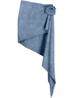 Asymetrická džínsová sukňa Magda Butrym modrá