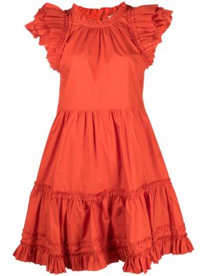 Oranžové šaty bavlněné Ulla Johnson