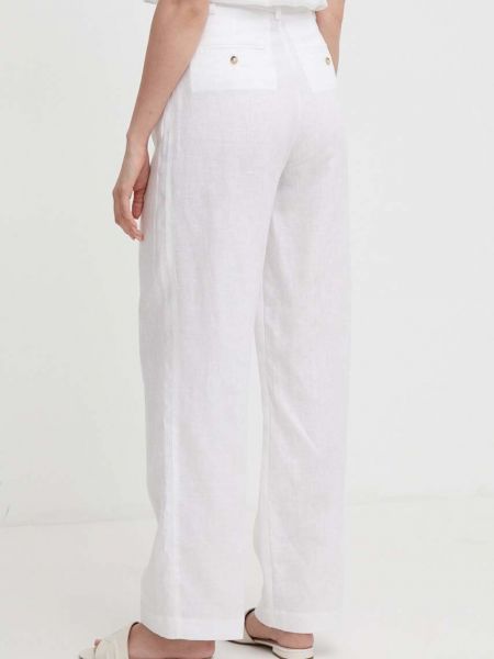Pantaloni chino cu talie înaltă de in United Colors Of Benetton alb