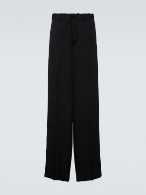 Шерстяные брюки Balenciaga черные