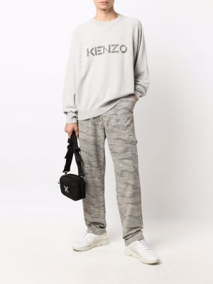 Jersey de tela jersey de cuello redondo Kenzo gris
