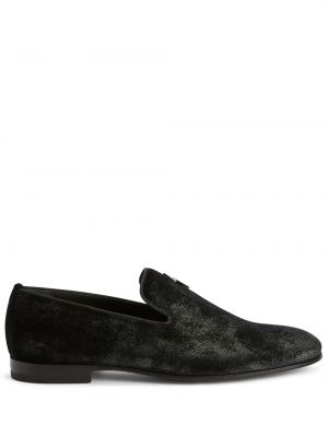 Pantofi loafer de catifea slip-on Giuseppe Zanotti negru