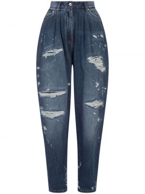 Rippet jeans 7/8 Dolce & Gabbana blå