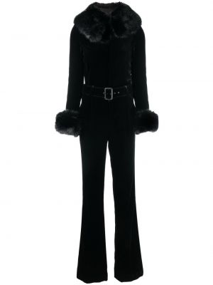 Ολόσωμη φόρμα με γούνα Saint Laurent μαύρο
