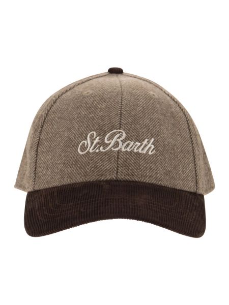 Haftowana czapka z daszkiem Mc2 Saint Barth beżowa
