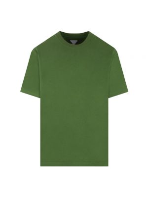 Haftowana koszulka bawełniana oversize Bottega Veneta zielona