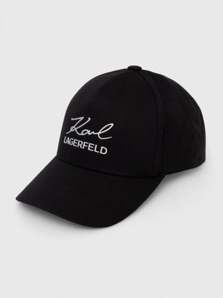 Czarna czapka z daszkiem Karl Lagerfeld