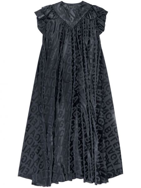 Abendkleid mit print Balenciaga grau
