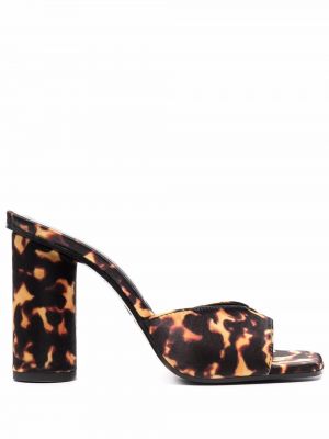 Papuci tip mules cu imagine cu model leopard Just Cavalli