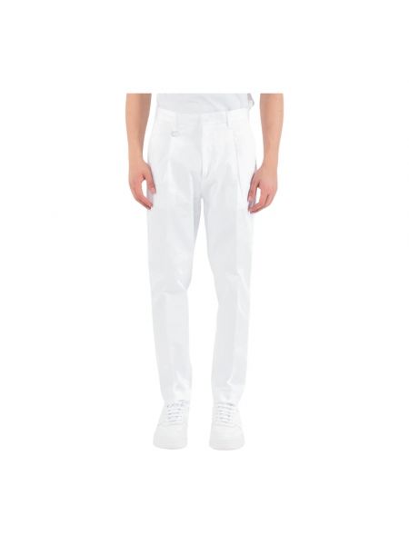 Spodnie slim fit Paolo Pecora białe