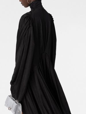 Sukienka koktajlowa plisowana Balenciaga czarna