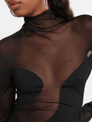 Мрежеста рокля от джърси Nensi Dojaka черно