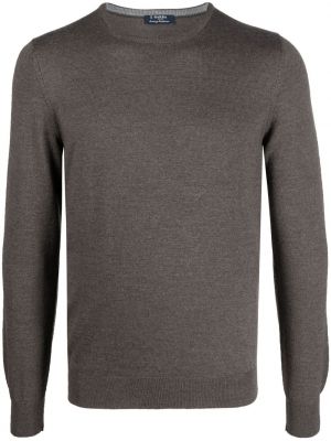 Maglione con scollo tondo Barba grigio