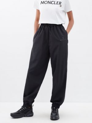Спортивные брюки из парусины с логотипом Moncler черный