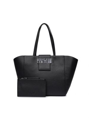 Τσάντα shopper Versace Jeans Couture μαύρο