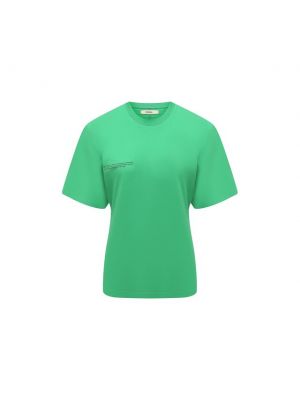 Хлопковая футболка Pangaia, зеленая