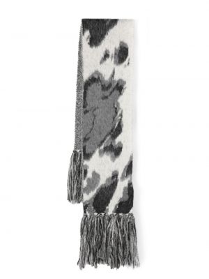 Echarpe à franges en laine à motifs abstraits Stella Mccartney