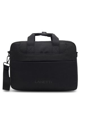 Lanena lanena torba za laptop Lanetti crna