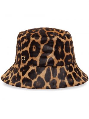 Mütze mit print mit leopardenmuster Ferragamo braun