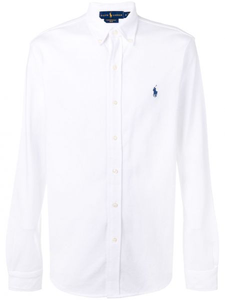 Camisa con bordado con botones Polo Ralph Lauren blanco