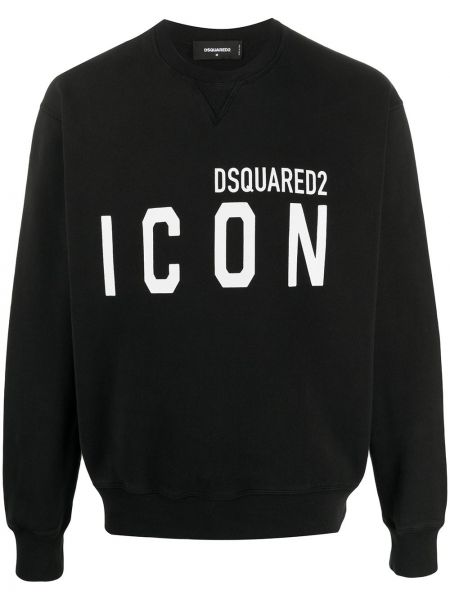 Sweatshirt mit rundhalsausschnitt mit print Dsquared2 schwarz