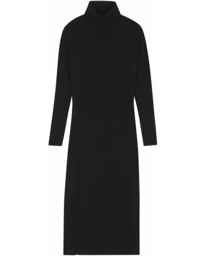 Midi haljina Saint Laurent crna