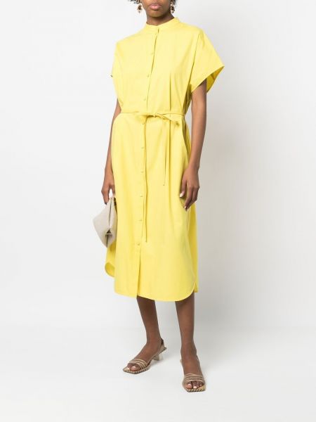 Robe mi-longue avec manches courtes Yves Salomon jaune