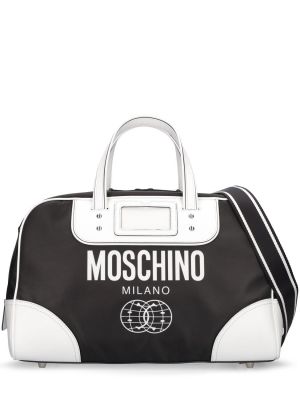 Найлонови чанта с принт Moschino черно